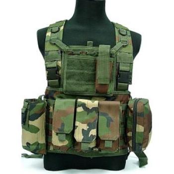 Tactical Military Vest Field Airsoft Cs Vest Apron Vest Military Protective Equment Woodland Camo