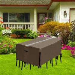 600D Oxford Fabric Patio/Outdoor Dining Square Table Chairs Coffee