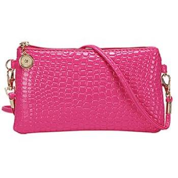 Women Fashion Shoulder Bag Tote Messenger Faux Leather-Rose