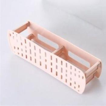 Self Adhesive Wall Mount Shoes Rack Foldable Storage Organizer pink