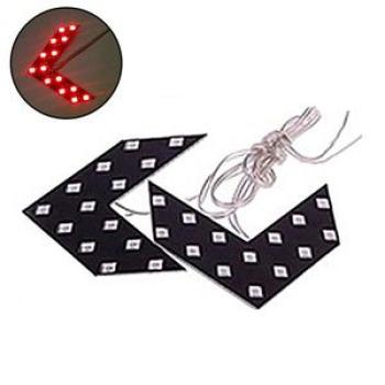 14 SMD LED Arrow Panel For Car Rear View Mirror-Red