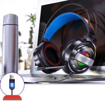 Q3 USB Wired Gaming Headset with Mic & Light