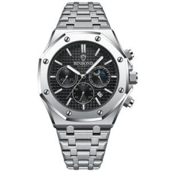 Mens Watches Top Luxury Watch Men Multifunction Stainless Steel watches silver