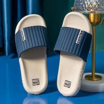 Men`s Fashion Home Non-slip Bathroom Soft Soled Slippers