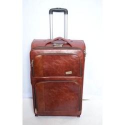 Leather Traveling bag suitcase - Brown