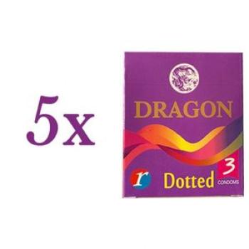 Dotted Condoms 3Pcs x 5 Packs - Purple