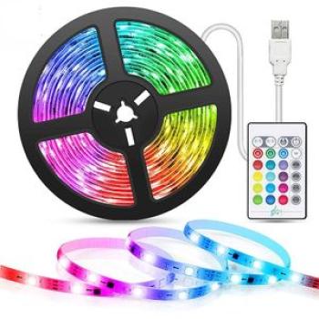 USB Tv LED Light Strip with Remote - RGB