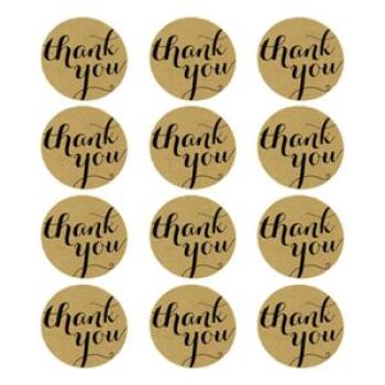 3 Sheet Thank You Stickers Labels Sealing Craft Wedding Favours Letters Card Gifts
