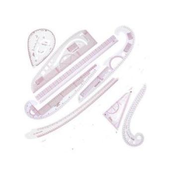 6 Style Multi Soft Design Drawing Comma Line Straight French Curve Ruler Set
