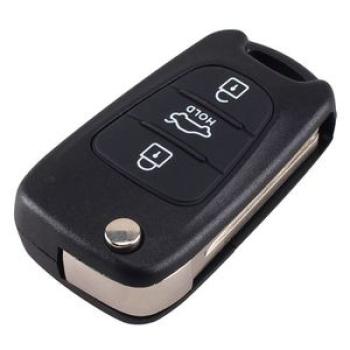3 Buttons Flip Folding Remote Key Shell Case For Hyundai
