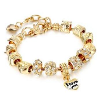 Female Crystal Bracelet With Artificial Diamond LOVE Letters