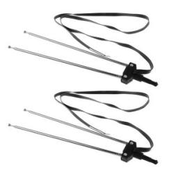 2x Indoor Antenna Extendable Telescopic TV Antenna For FM Radio