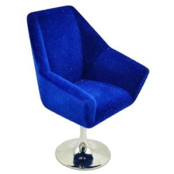 2 Pieces 1/12 Scale Dollhouse Mini Office Chairs Room Furnitures Set