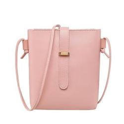 Women Bucket Bag PU Leather Zipper Crossbody Shoulder