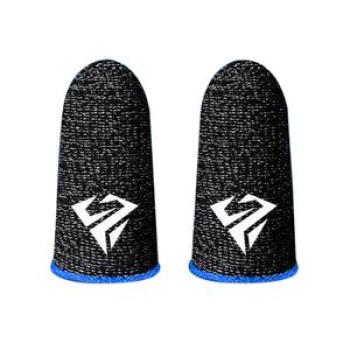 Gaming Finger Sleeves Anti-slip Sweatproof Ultra-thin-Blue