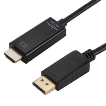 4K x 2K DP to HDMI Converter Cable, Cable Length: 1.8m