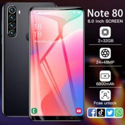 Note80 6.0-inch 2+32G ROM 4G 5G LTE cheap Android smartphone-purple