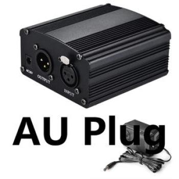 Microphone 1-Channel 48V Phantom Power Supply+Adapter AU US