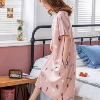 Sleepshirts Women Pajamas Nightgown Plus Size Sleep Girl Loungewear Dresses