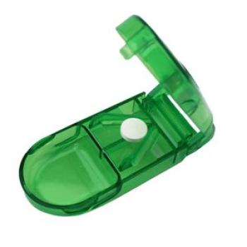 Pill Cutter Medicine Box Portable Dispenser Green