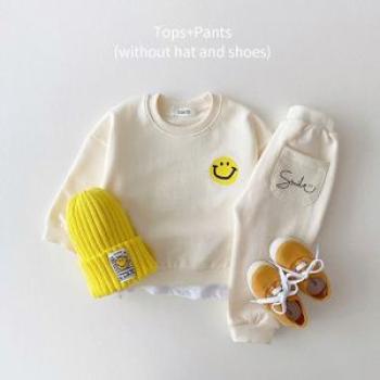 Clothes Set Toddler Kids Clothes Print Mock 2pcs Sweatshirt