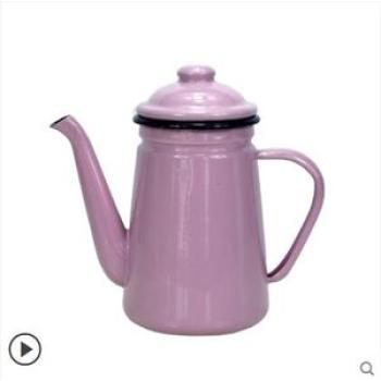 1.1L Enamel Coffee Pot Hand Tea Kettle Induction Cooker Gas Stove Universal
