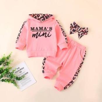 Baby Clothes Long Sleeve Hoodie Tops Pants Headband Outfits