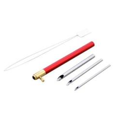 Embroidery Crochet Hook with 3 Needles Punch Threader Set Knitting Sewing Tool