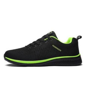 Unisex big size sneakers running shoes-Black Green