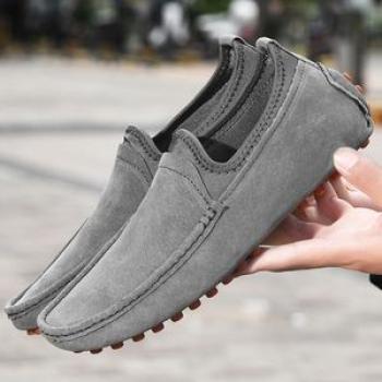 Men`s Moccasins Natural Leather Loafers Slip Ons Shoes 38-49
