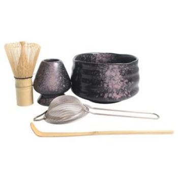 5 Items Green Tea Tools Japanese Matcha Tea Set for Black Bowl