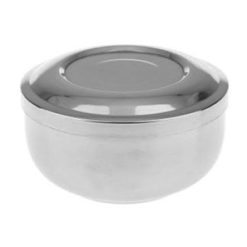 11cm Stainless Steel Metal Shaving Mug Bowl Cup W/ Lid For Shave Brush