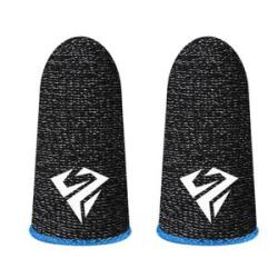 1 Pair Finger Sleeves Non-slip Breathable Anti-sweat-Blue