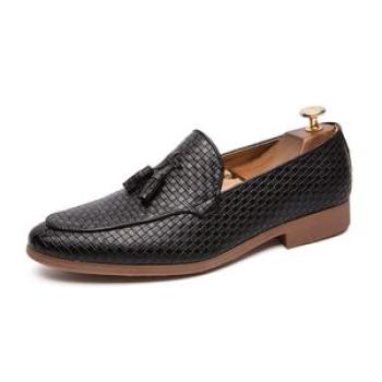Men`s Big Size EU(38-48) Loafers Business Formal Shoes-Black