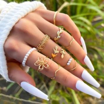 Women`s Fashion Knuckle Ring Set