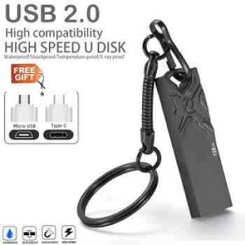 128GB Metal OTG Usb Flash Drive Waterproof 3D Embossment
