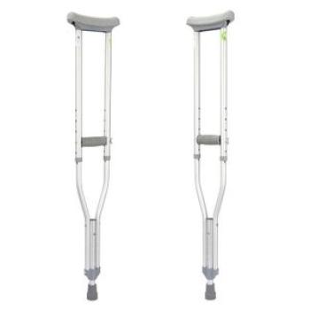 1 Set Comfort Crutch Accessory Kit, Underarm Cushions, Hand Grip Gray