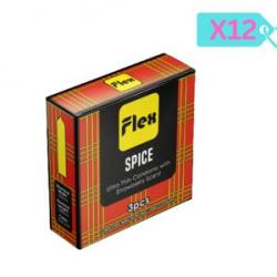 Flex Spice Condom - 3X 12 Packs