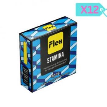 Flex Stamina Lubricated Condom 3X 12 Packs