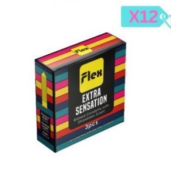 Flex Extra Sensation Lubricated Condom - 3x 12 Packs