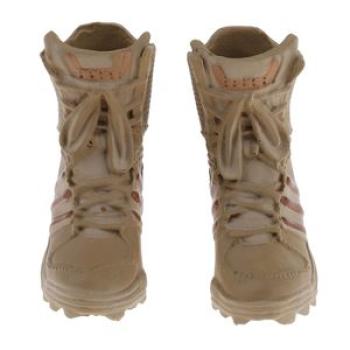 1/6 Scale Women   Shoes Combat Boots for 12 INCH Phicen Soldier Khaki