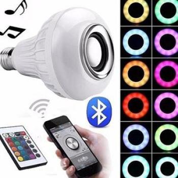 Wireless E27 Bluetooth LED Stereo Audio Speaker RGB Color Warm White Bulb Music Lamp HT-S