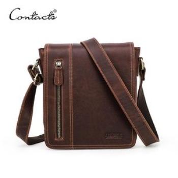 Leather Men Shoulder Bags for 7.9 iPad High Quality Crossbody Tote Handbags