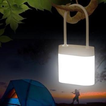 The new rechargeable LED padlock lights creative multi-function wall lamp Blue
