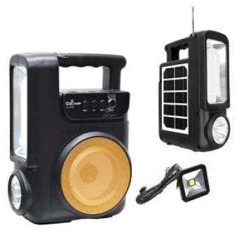 Smart Solar Power Light With Inbuilt Sound System- Black