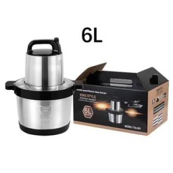 Fufu Blender Double-speed Electric Meat Grinder/Fufu Pounding Machine - Silver/Black - 6L