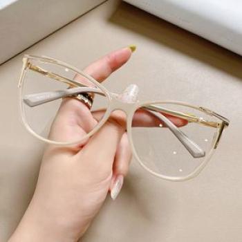 Fashion TR90 Cat Eye Gles Frame Sexy Retro Big Clear Optical Computer