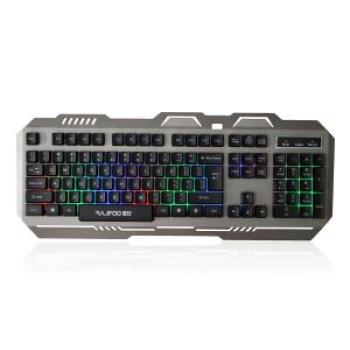 Mechanical RGB LED Backlight Multimedia USB Wired Illuminated Gaming Keyboard Black Black (black)