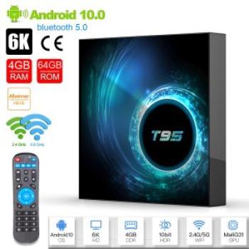 CE Certification 4G+64GB TV Box 6K Android 10.0 Intelligent H616 2.4G 5G WIFI US
