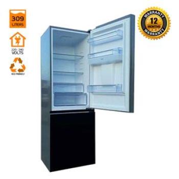 309Litres - I- 45DD/BF+WD Bottom Freezer Fridge-Water Dispenser -  Black